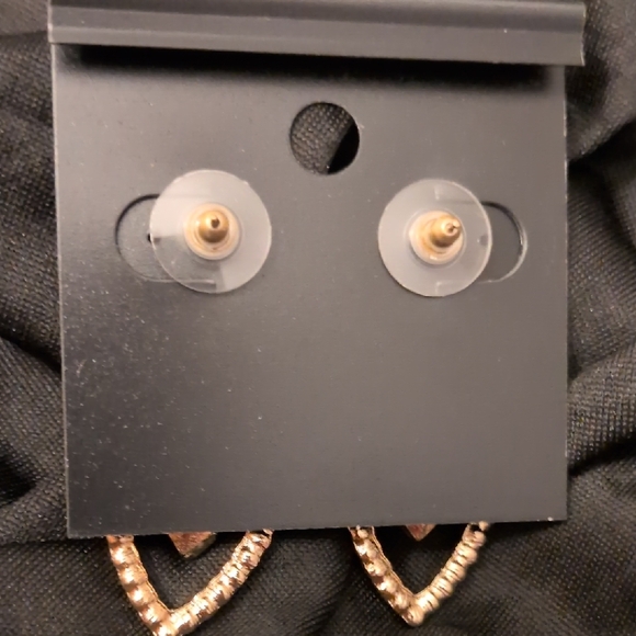 Saks Fifth Avenue Black and Gold Teardrop Earrings - Picture 2 of 3